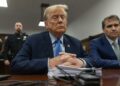 Donald Trump durante su juicio en Nueva York, en abril de 2024. Foto: Jeenah Moon / EFE / Archivo.