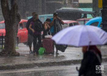 Lluvias en La Habana. Foto: Otmaro Rodríguez.