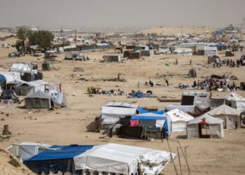Campamento de refugiados palestinos en Rafah. Foto: EFE.