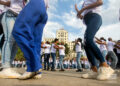 Récord mundial de bailadores de casino, en La Piragua, La Habana, 5 de mayo de 2024. Foto: Otmaro Rodríguez.