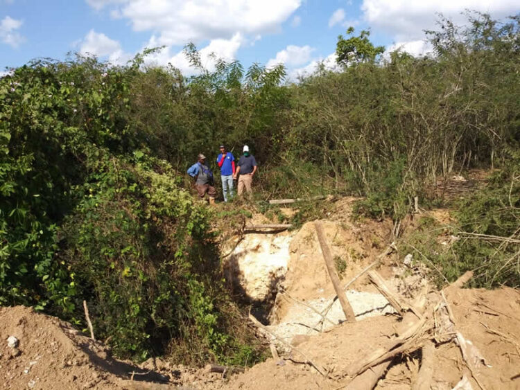 Sitio donde se practicó la minería furtiva en Camagüey. Foto: Facebook Enrique Atienzar