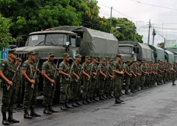 Foto de archivo de miembros del Ejército de Nicaragua. Foto: EFE / Archivo.