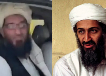Amin ul Haq (izquierda) y Osama bin Laden. Foto: India Times.