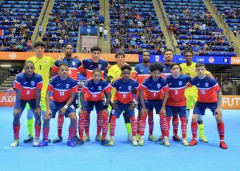 El equipo cubano de fútbol sala durante el Premundial de Nicaragua. Foto: Archivo de David Stirliz.