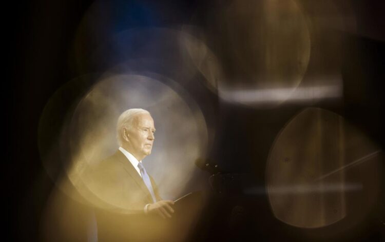 Biden durante la conferencia de prensa. Foto: JIM LO SCALZO/EFE/EPA.