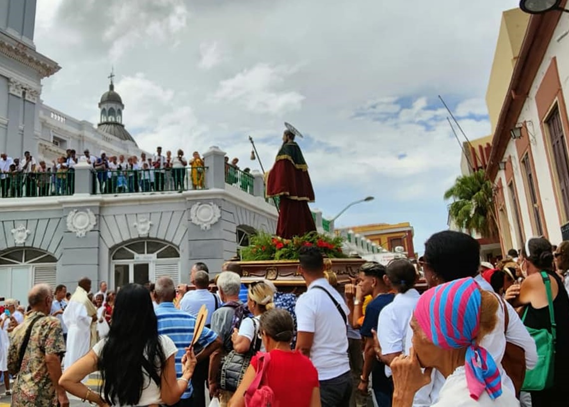 Procesión de Santiago Apóstol en Santiago de Cuba, el 25 de julio de 2024. Foto: Tomada del perfil de Facebook de la Santa Basílica Metropolitana Iglesia Catedral de Santiago de Cuba.