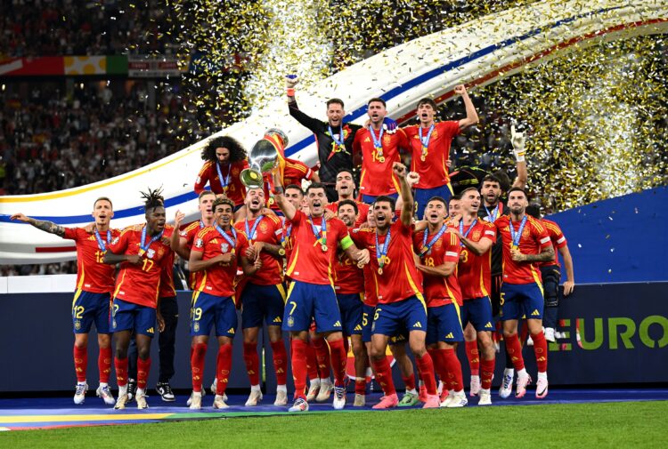 Los españoles ganaron la Eurocopa por cuarta ocasión.  Foto: UEFA / Twitter