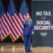 Donald Trump en un mitin de campaña en el Harrah's Cherokee Center en Asheville, Carolina del Norte,, el 14 de agosto de 2024. Foto: EFE/EPA/SEAN MEYERS.