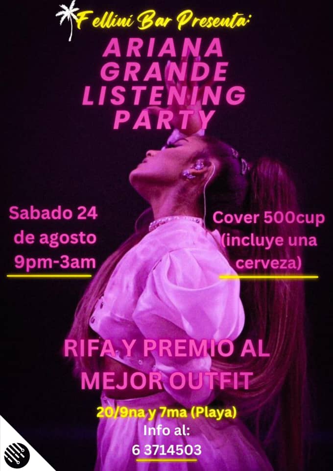 ariana grande listening party