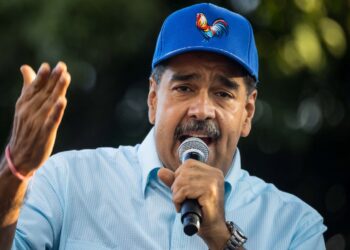 Nicolás Maduro en una manifestación el sábado pasado en Caracas. Foto: Miguel Gutiérrez/EFE.