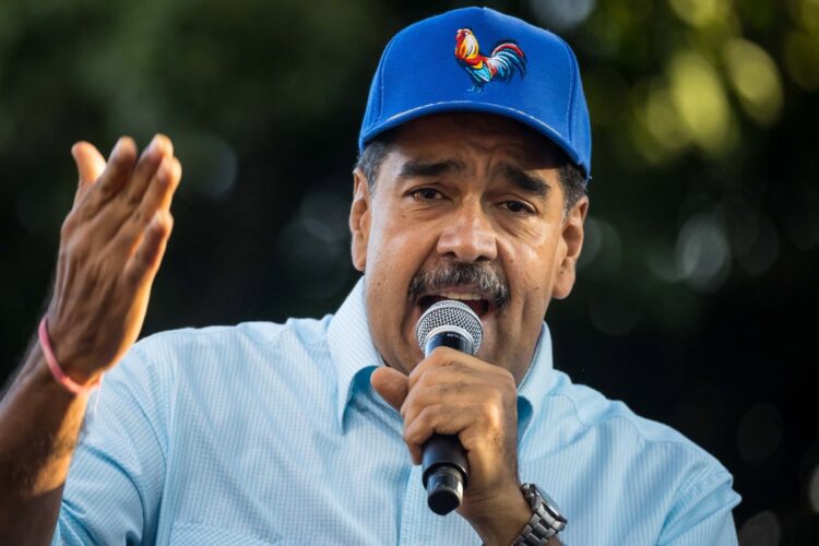 Nicolás Maduro en una manifestación el sábado pasado en Caracas. Foto: Miguel Gutiérrez/EFE.