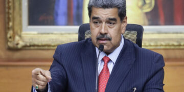 Fotografía de archivo del presidente de Venezuela, Nicolás Maduro, durante una rueda de prensa en el Palacio de Miraflores en Caracas. Foto: Ronald Peña R. / EFE / Archivo.