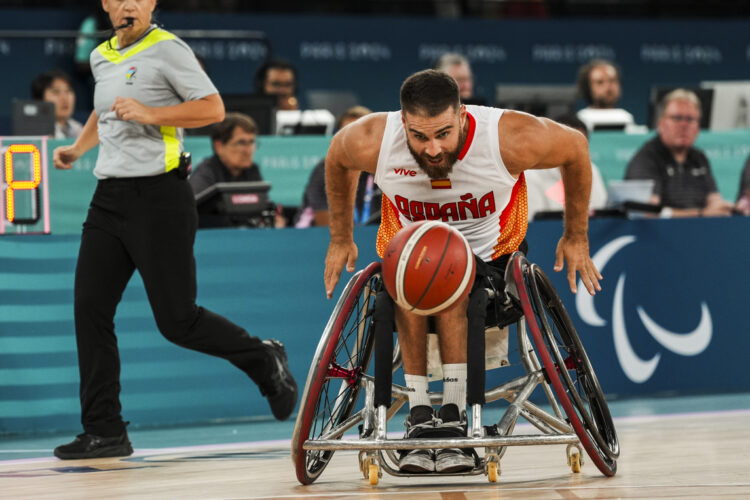 España - Australia en la fase de grupos de baloncesto en el Bercy Arena, en los Juegos Paralímpicos París 2024. Foto: EFE/CPE/Gorka Leiza.