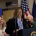 Pittsburgh (United States), 02/09/2024.- US Vice President and Democratic Presidential nominee Kamala Harris delivers remarks during a campaign event in Pittsburgh, Pennsylvania, USA, 02 September 2024. Harris and Biden are appealing to labor unions, a crucial Democratic voter block, in this first campaign event together since Harris moved to the top of the ticket. (Elecciones) EFE/EPA/REBECCA DROKE