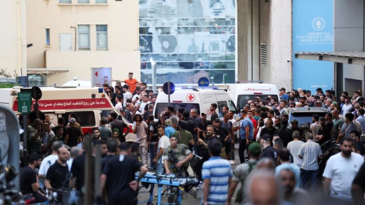 Miles de heridos colapsaron las salas de urgencias de hospitales libaneses. Foto:  France 24.