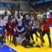 Cubanos celebran su triunfo ante México y su pase a las semifinales en la Copa Panamericana de Voleibol Sub-23. Foto: @Norceca_Info / X.