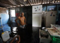 Inundación provocada por el huracán Helene, en el poblado de Guanímar, en la costa sur de la provincia cubana de Artemisa. Foto: Ernesto Mastrascusa / EFE.