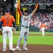 Andy Ibáñez fue el héroe de los Tigers, que eliminaron a los Astros. Foto: Alex Bierens de Haan/MLB Photos.