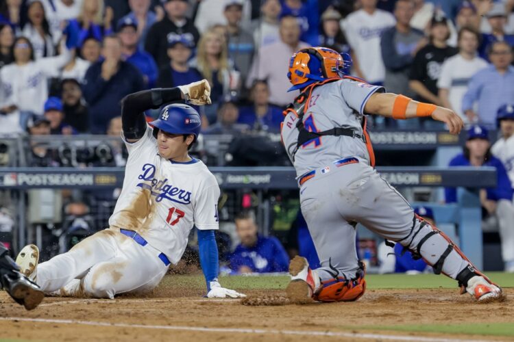 Los Dodgers comenzaron a todo tren la Serie de Campeonato con una inapelable victoria de 9-0 sobre los Mets. Foto: Allison Dinner/EFE.