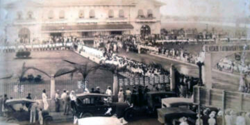 La plaza de la estación fue sede de actos políticos y culturales a través de la historia.