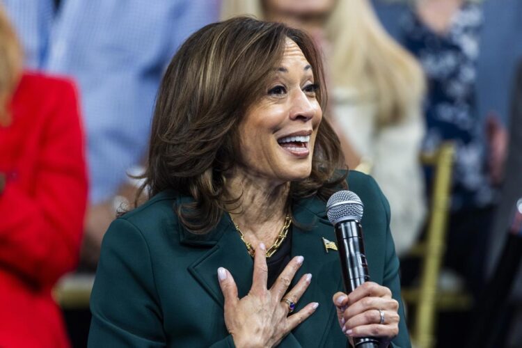 Kamala Harris en Malvern, Pensilvania, el 21 de octubre de 2024. Foto: . EFE/EPA/JIM LO SCALZO