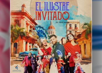 Cartel de “El ilustre invitado”, musical cubano en Chile. Foto: Tomada de Hora12.