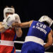 David Espinosa durante su combate de cuartos de final en el Mundial Juvenil de Budva 2024. Foto: IBA