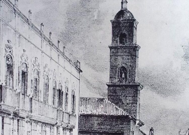 Convento de Santo Domingo, grabado del siglo XVIII. Foto: Archivo del autor.