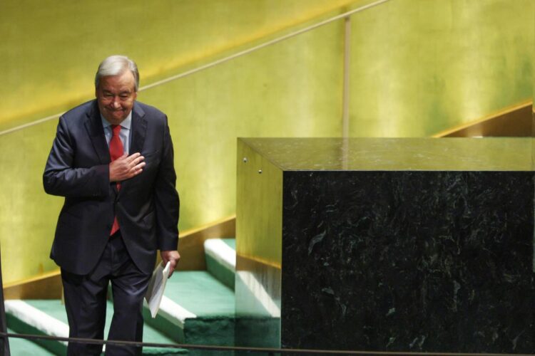 Antonio Guterres en la Asamblea General de la ONU. Foto: JUSTIN LAN/EEFE/EPA.