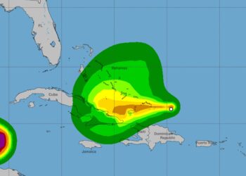 Gráfico de los vientos de la tormenta tropical Oscar. Gráfico: NHC.