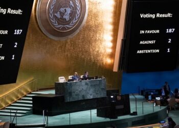 Votación en la Asamblea General de la ONU de la resolución cubana contra el embargo de EE.UU., en 2023. Foto: news.un.org / Archivo.