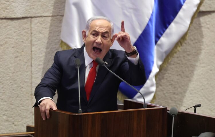 Netanyahu habla en Jerusalem, el 18 noviembre de 2024. Foto: ABIR SULTAN/EFE/EPA.