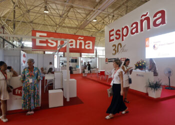 Stand de España el primer día de la 40.ª edición de la Feria Internacional de La Habana. Foto: EFE.