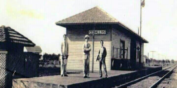 La estación ferroviaria de Ceballos, por donde pasaban los trenes que iban hacia Morón o Ciego de Ávila.