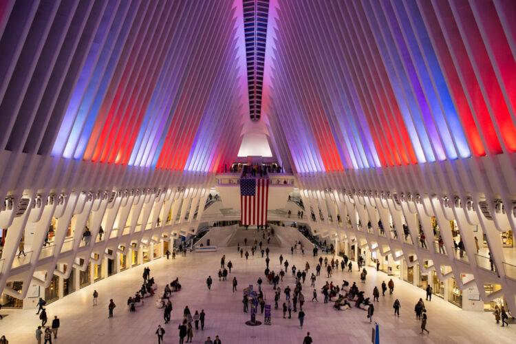 Interior del Oculus, este lunes, en Nueva York. Foto: EFE/Orlando Barría.