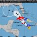 Cono de la probable trayectoria de la tormenta tropical Rafael. Gráfico: Centro Nacional de Huracanes de Estados Unidos.