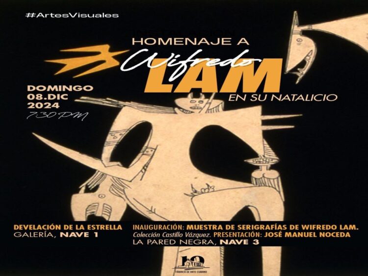 Cartel promocional del homenaje a Wifredo Lam. Foto: Radio Enciclopedia