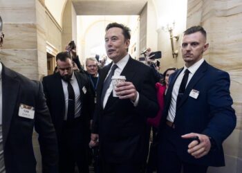 Elon Musk en el Capitolio, 5 de diciembre, 2024. Foto: EFE/EPA/JIM LO SCALZO.