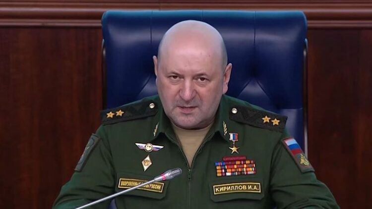 El teniente general Igor Kirilov, jefe de la defensa radiológica, química y biológica de Rusia. Foto: Delo.