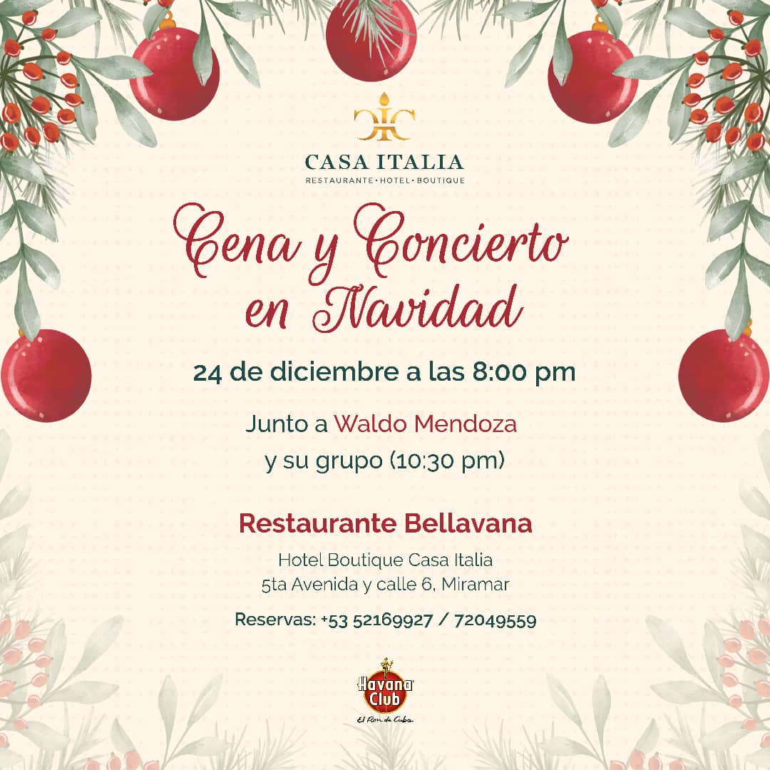 casa italia cena concierto