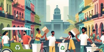 Imagen ilustrativa sobre proyecto de economía circular en La Habana. Imagen: PNUD Cuba / Facebook.