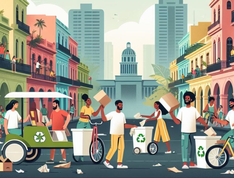 Imagen ilustrativa sobre proyecto de economía circular en La Habana. Imagen: PNUD Cuba / Facebook.