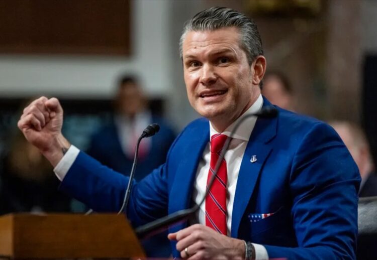 El ya Secretario de Defensa de EE.UU. Pete Hegseth durante su audiencia de confirmación ante el Comité de las Fuerzas Armadas del Senado. Foto: Shawn Thew / EFE.