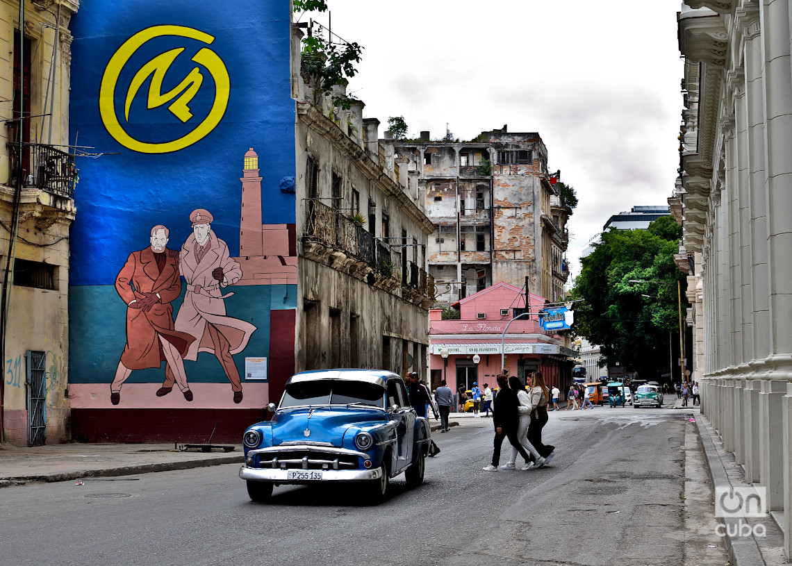 Vista de la calle Monserrate, en el centro histórico de La Habana, en los primeros días de 2025. Foto: Otmaro Rodríguez.