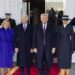 Joe y Jill Biden reciben al presidente electo, Donald Trump y su esposa, Melania, en la Casa Blanca esta mañana. Foto: EFE/EPA/JIM LO SCALZO / POOL.