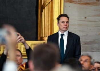 Elon Musk asiste a la investidura de Donald Trump como 47.º presidente de los Estados Unidos, en la Rotonda del Capitolio en Washington D. C., EE. UU., el 20 de enero de 2025. Foto: EFE/EPA/KENNY HOLSTON / POOL