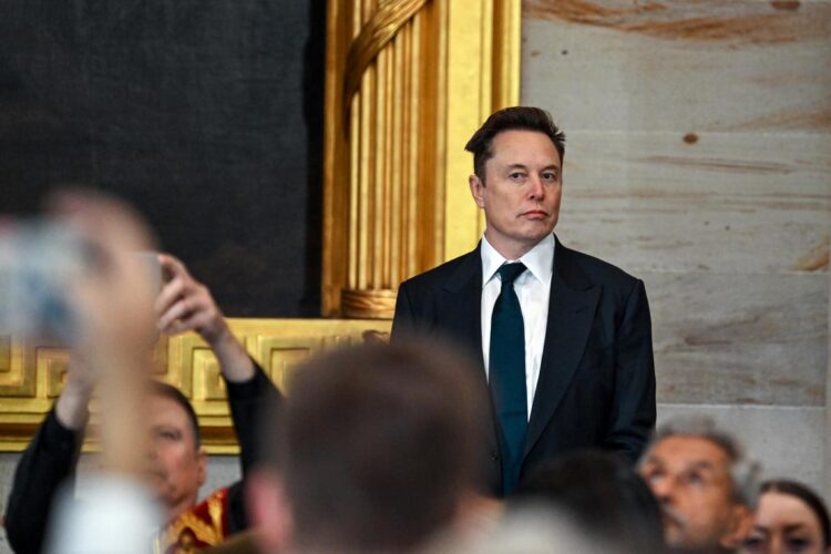 Elon Musk asiste a la investidura de Donald Trump como 47.º presidente de los Estados Unidos, en la Rotonda del Capitolio en Washington D. C., EE. UU., el 20 de enero de 2025. Foto: EFE/EPA/KENNY HOLSTON / POOL