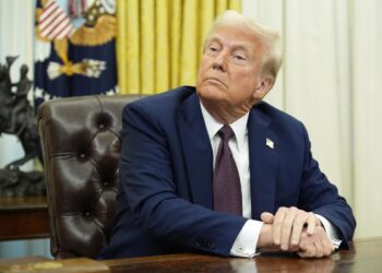 Donald Trump en la Oficina Oval de la Casa Blanca. Foto: Yuri Gripas / POOL / EFE.