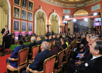 Maduro fue juramentado como el presidente de Venezuela, para el período 2025-2031, por la Asamblea Nacional. Foto:  Palacio de Miraflores /EFE.