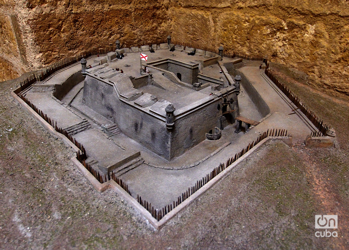 Mobile of the Castle of Santo Domingo de Atarés, in Havana, exhibited in the fortress itself. Photo: Otmaro Rodríguez.